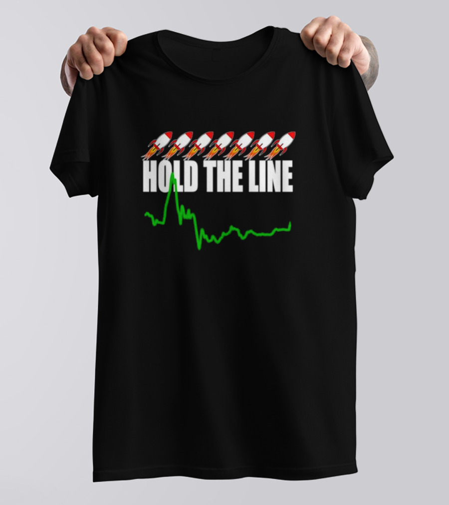 Wall Street Stonk Stocks Hold The Line Rocket Graph Momentum T-Shirt