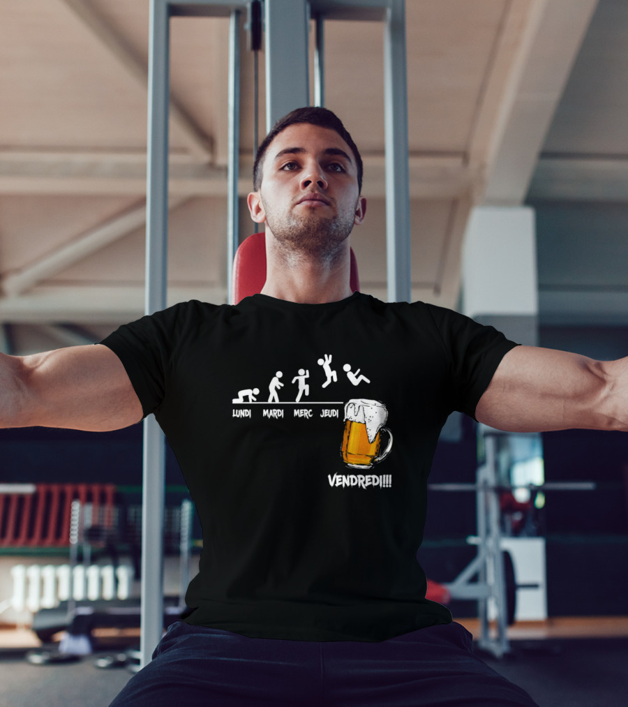 Lundi Mardi Mercredi Jeudi Vendredi Beer Evolution Mug T-Shirt