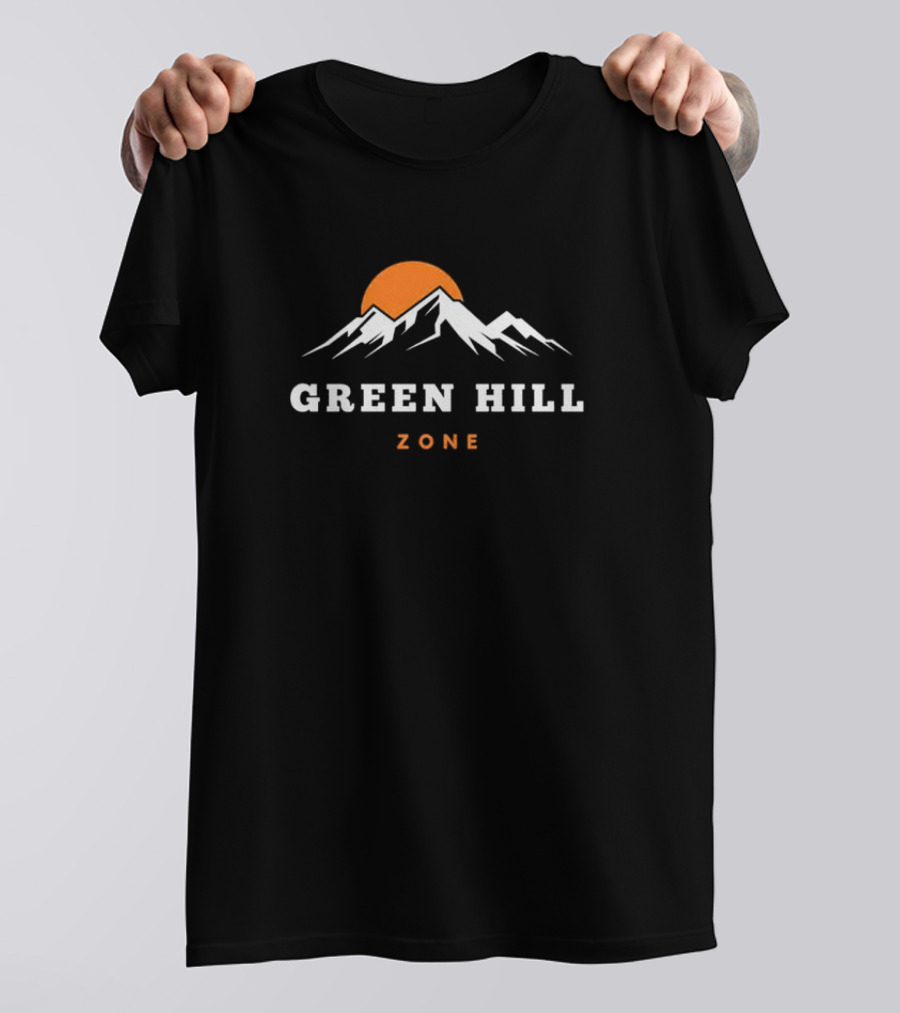 Sunset On The Mountain Green Hill Zone T-Shirt