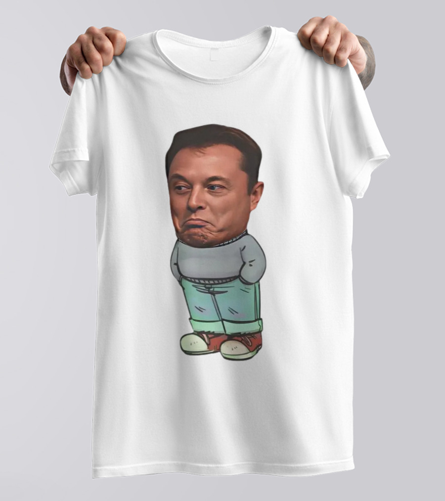 Musk Chill Guy Cartoon Style Humor Character T-Shirt