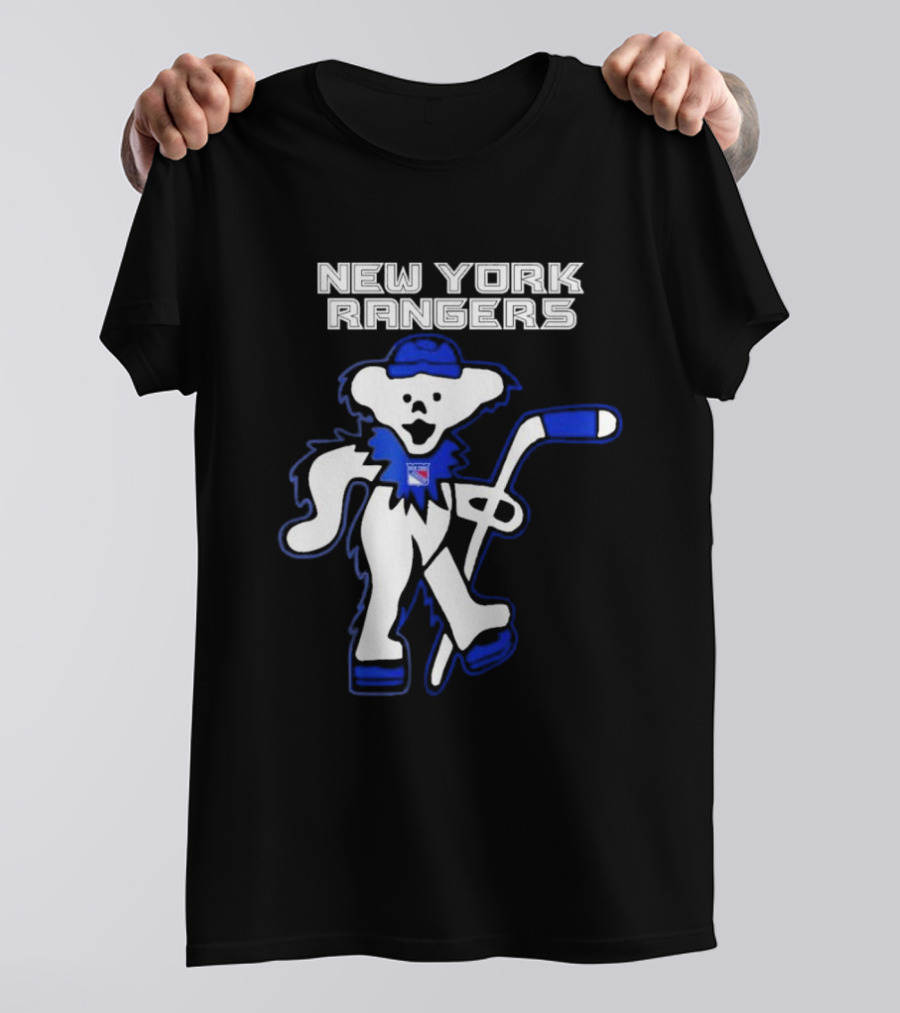 New York Rangers Grateful Dead Dancing Bear Hockey T-Shirt