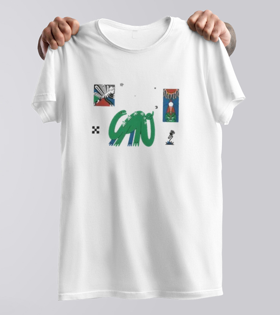 Jurassic Vibes Dinosaur Lava Glow Everpress T-Shirt