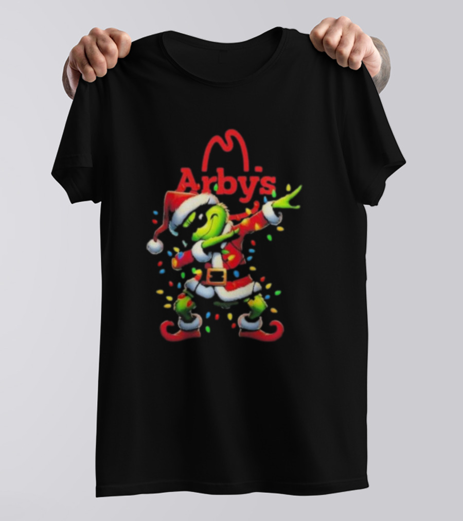 Santa Grinch Dabbing Arby’s Christmas T-Shirt