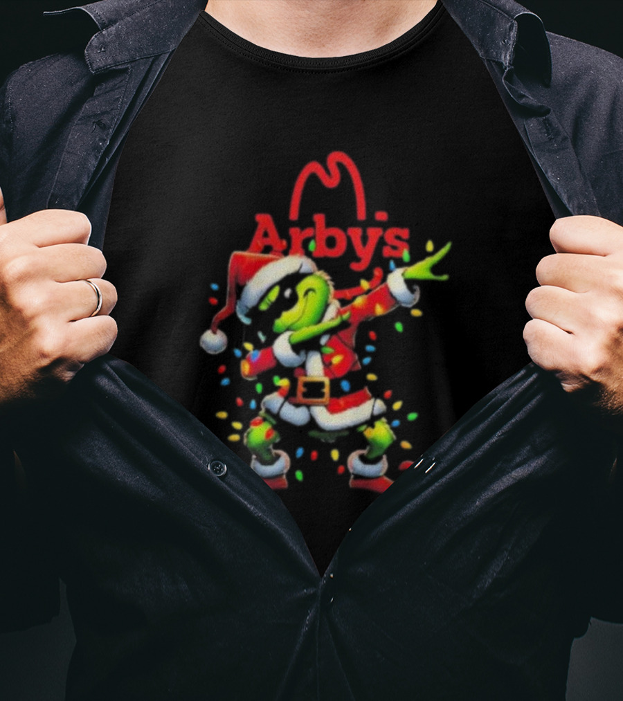 Santa Grinch Dabbing Arby’s Christmas T-Shirt