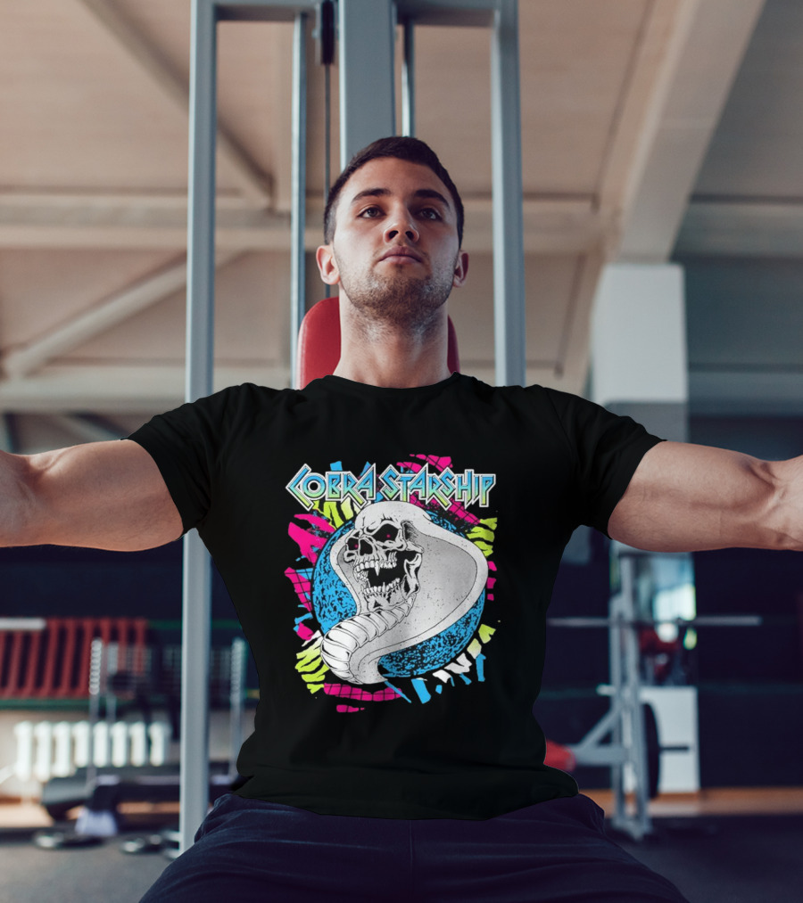 Cobra Starship Skull Cobra Neon Colors T-Shirt