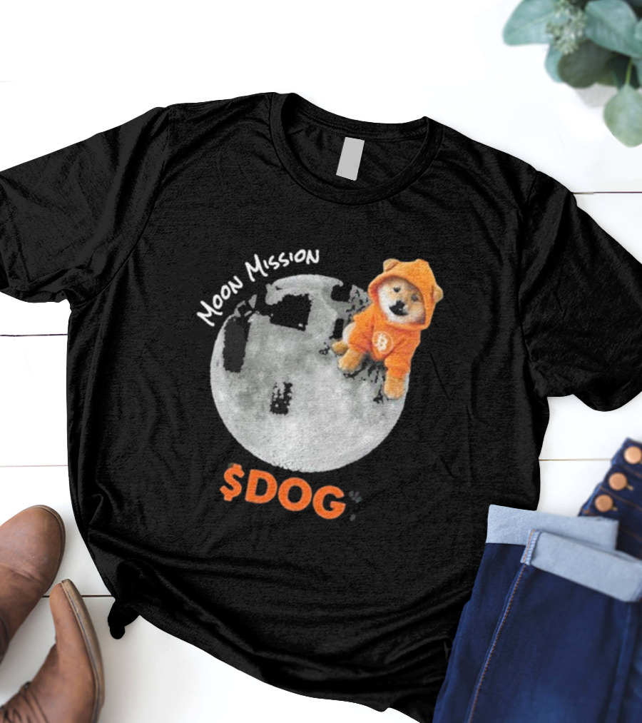 Moon Mission $DOG Dogecoin Bitcoin Shiba Inu T-Shirt