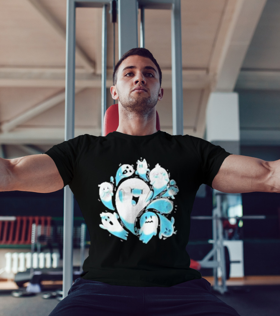 Ghostly Gathering Alexandra Sketch Spooky Blue Spirits T-Shirt