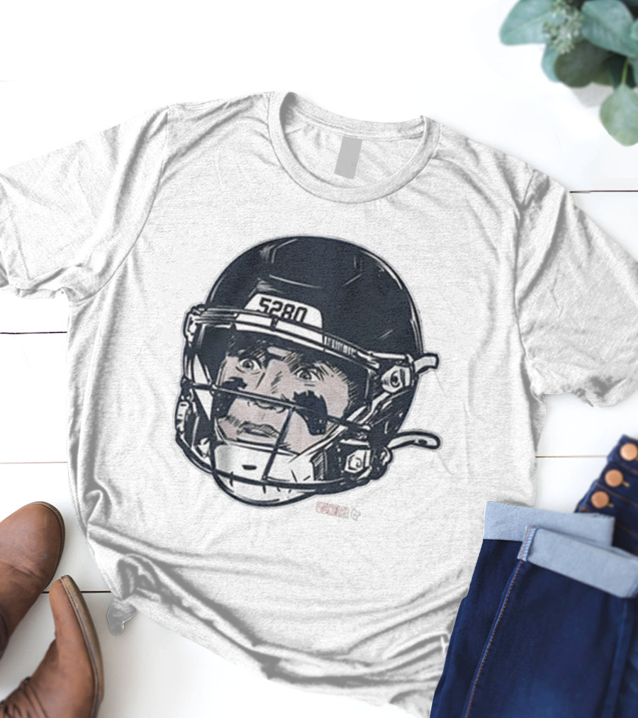 5280 Denver Broncos Crazy Eyes NFL Football Bo Nix Painting T-Shirt