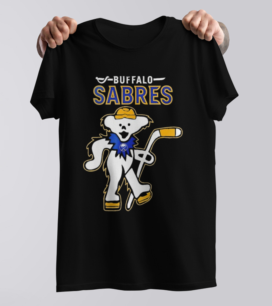 Buffalo Sabres Grateful Dead Dancing Bear Hockey T-Shirt