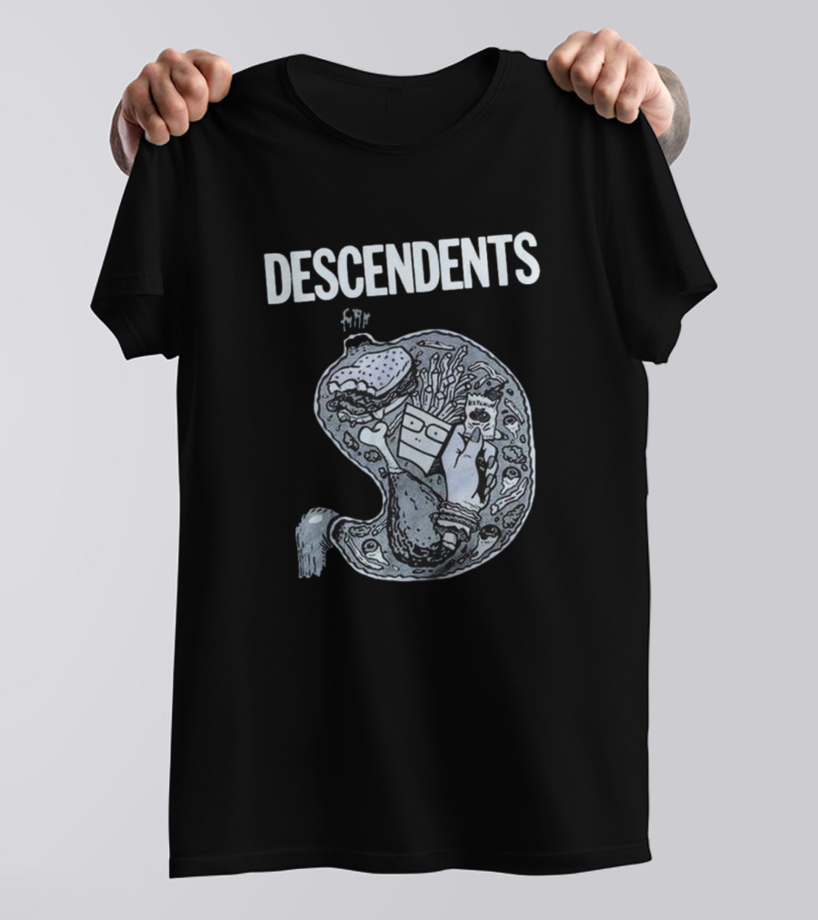 DESCENDENTS Hypercaffium Spazzinate Funny Stomach Graphic T-Shirt