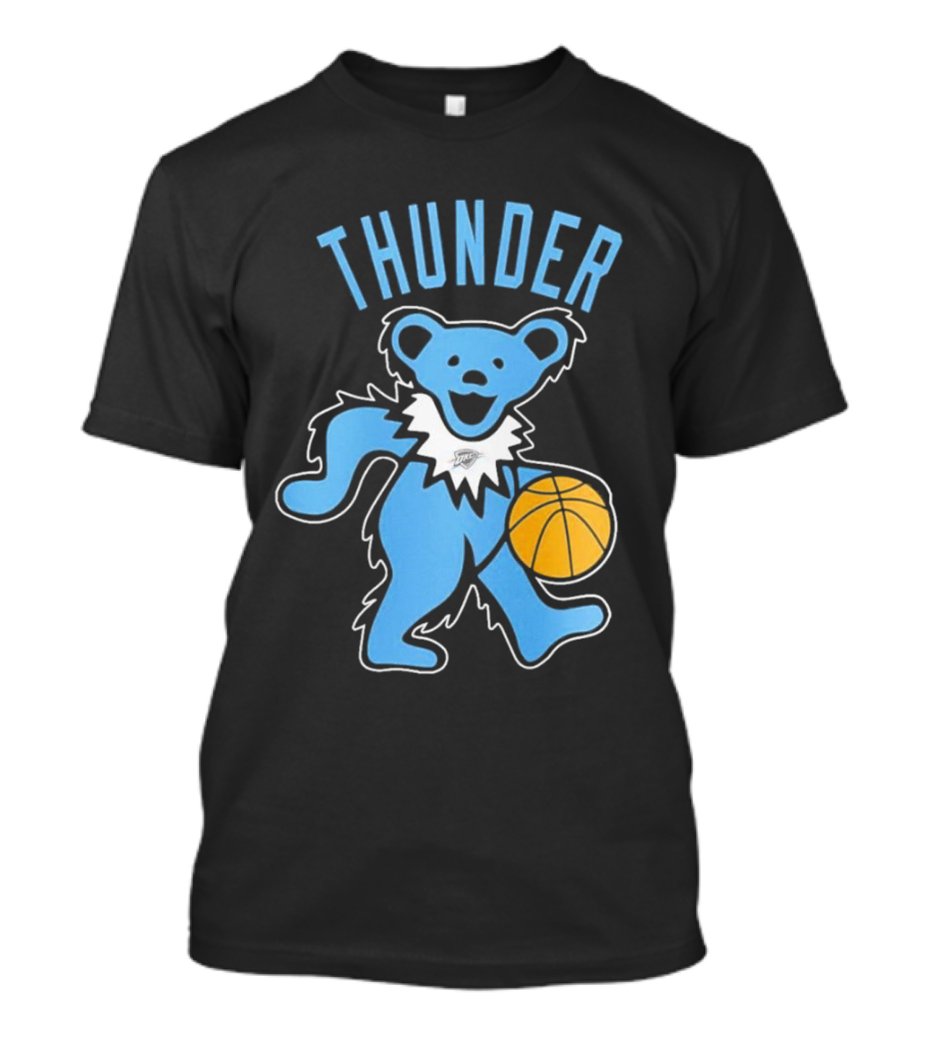 Oklahoma City Thunder Grateful Dead Dancing Bear Basketball T-Shirt