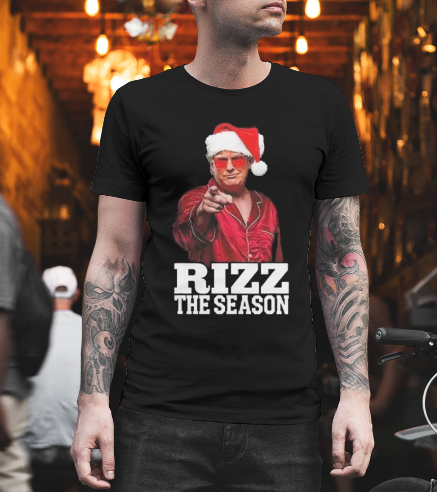 Rizz The Season Santa Christmas Pajama T-Shirt