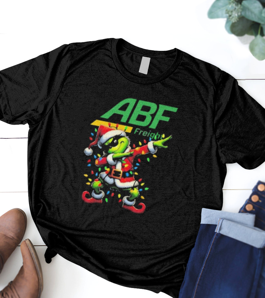 ABF Freight Santa Grinch Dabbing Merry Christmas T-Shirt