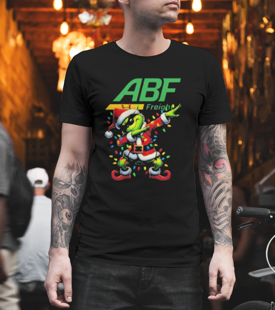 ABF Freight Santa Grinch Dabbing Merry Christmas T-Shirt
