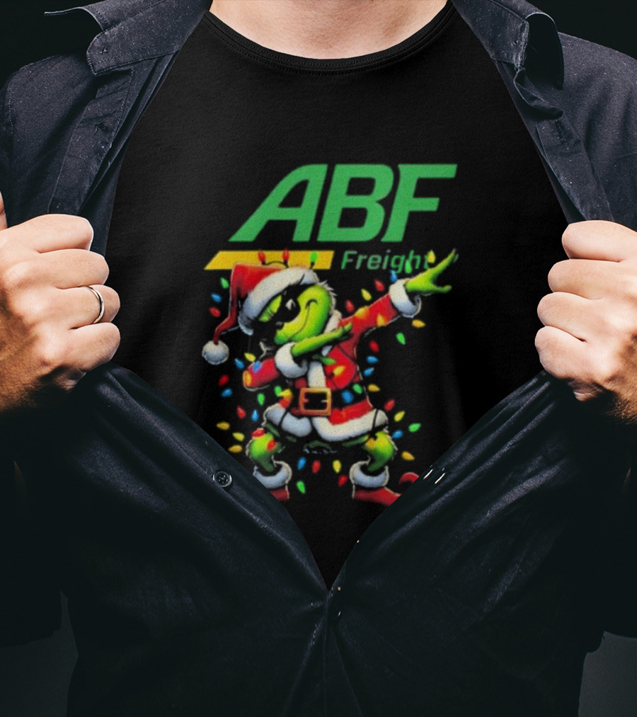 ABF Freight Santa Grinch Dabbing Merry Christmas T-Shirt