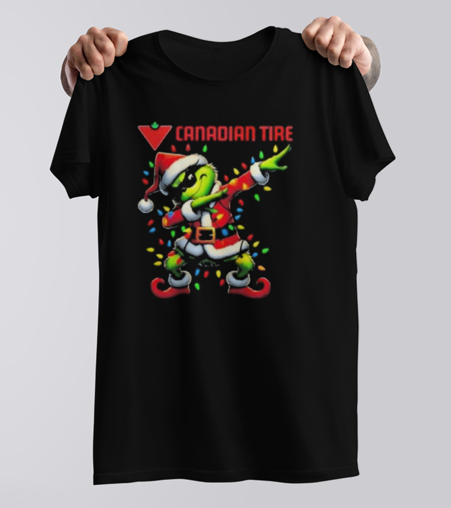 Canadian Tire Santa Grinch Dabbing Merry Christmas T-Shirt