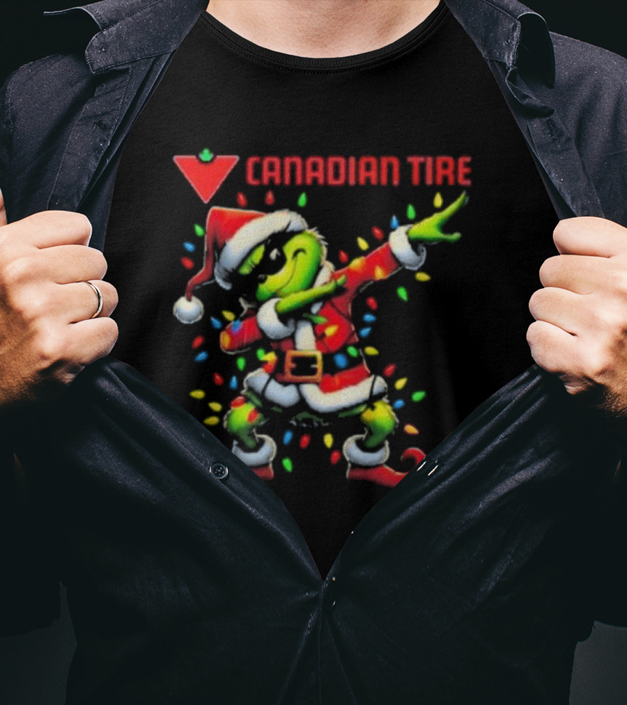 Canadian Tire Santa Grinch Dabbing Merry Christmas T-Shirt