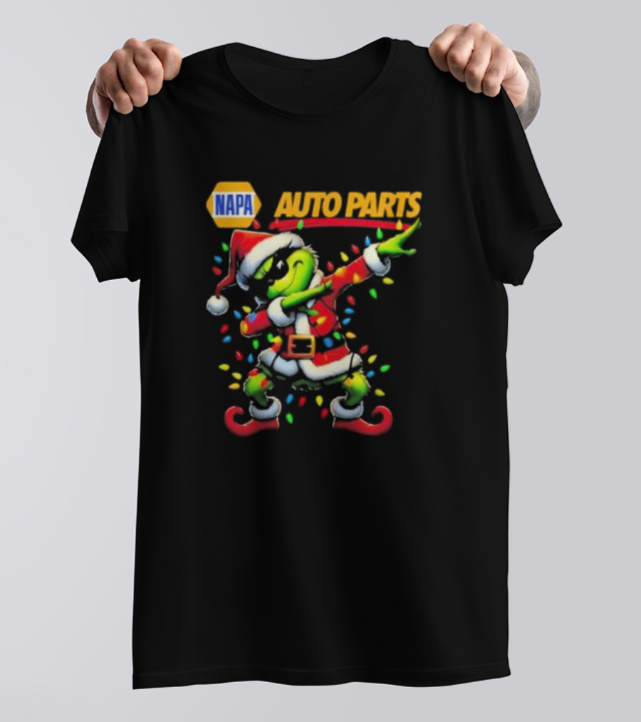 NAPA Auto Parts Santa Grinch Dabbing Christmas T-Shirt