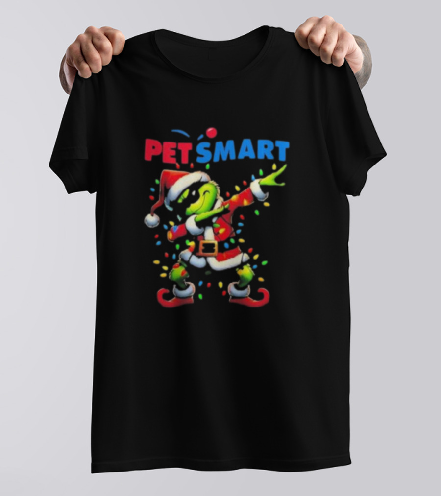 PetSmart Santa Grinch Dabbing Christmas T-Shirt