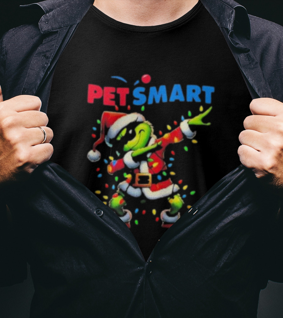 PetSmart Santa Grinch Dabbing Christmas T-Shirt