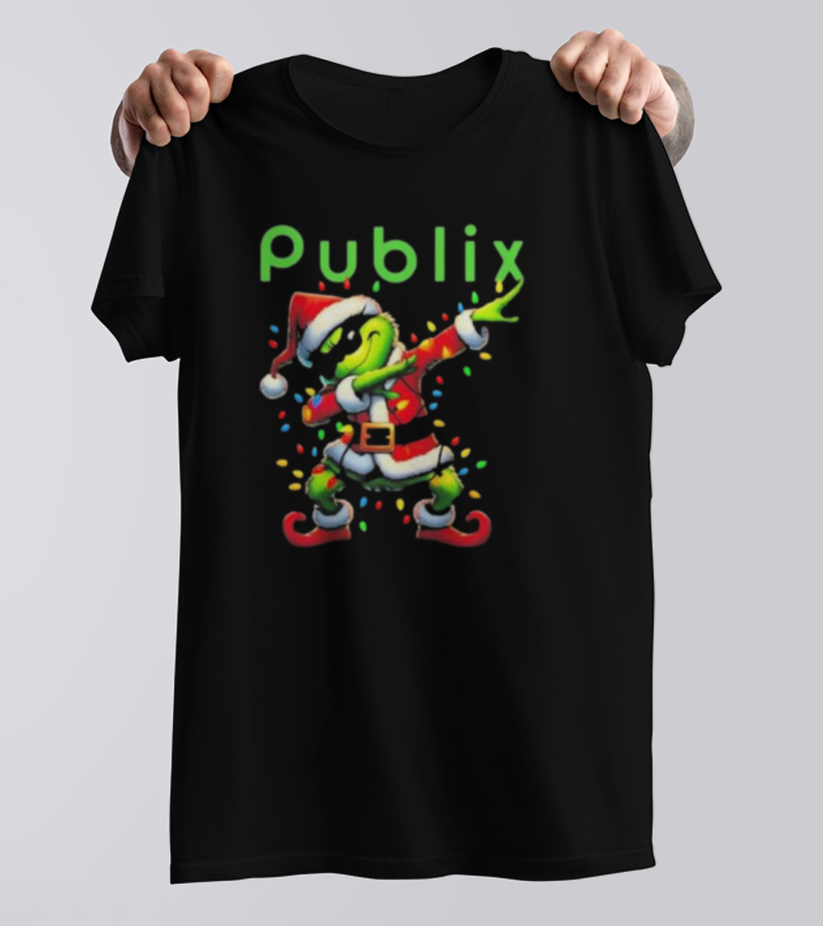 Publix Santa Grinch Dabbing Merry Christmas T-Shirt