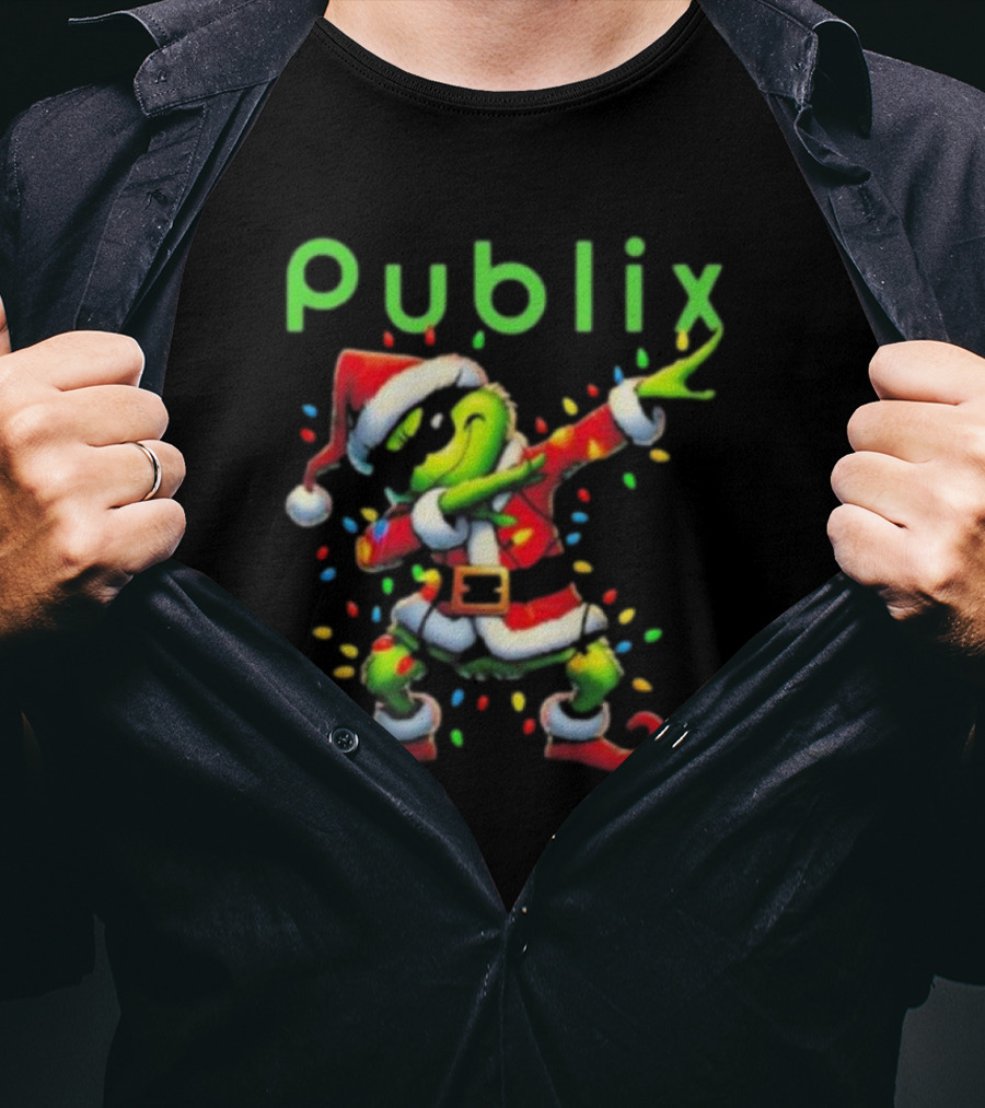 Publix Santa Grinch Dabbing Merry Christmas T-Shirt