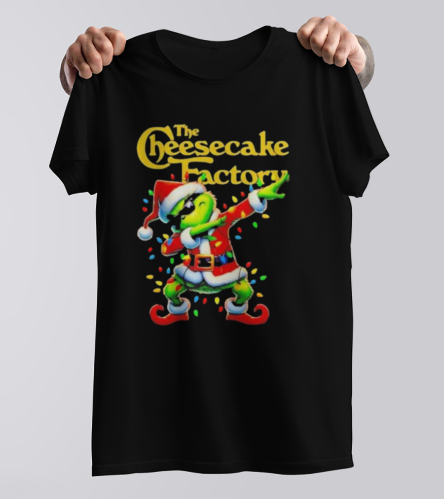 The Cheesecake Factory Santa Grinch Dabbing Merry Christmas T-Shirt