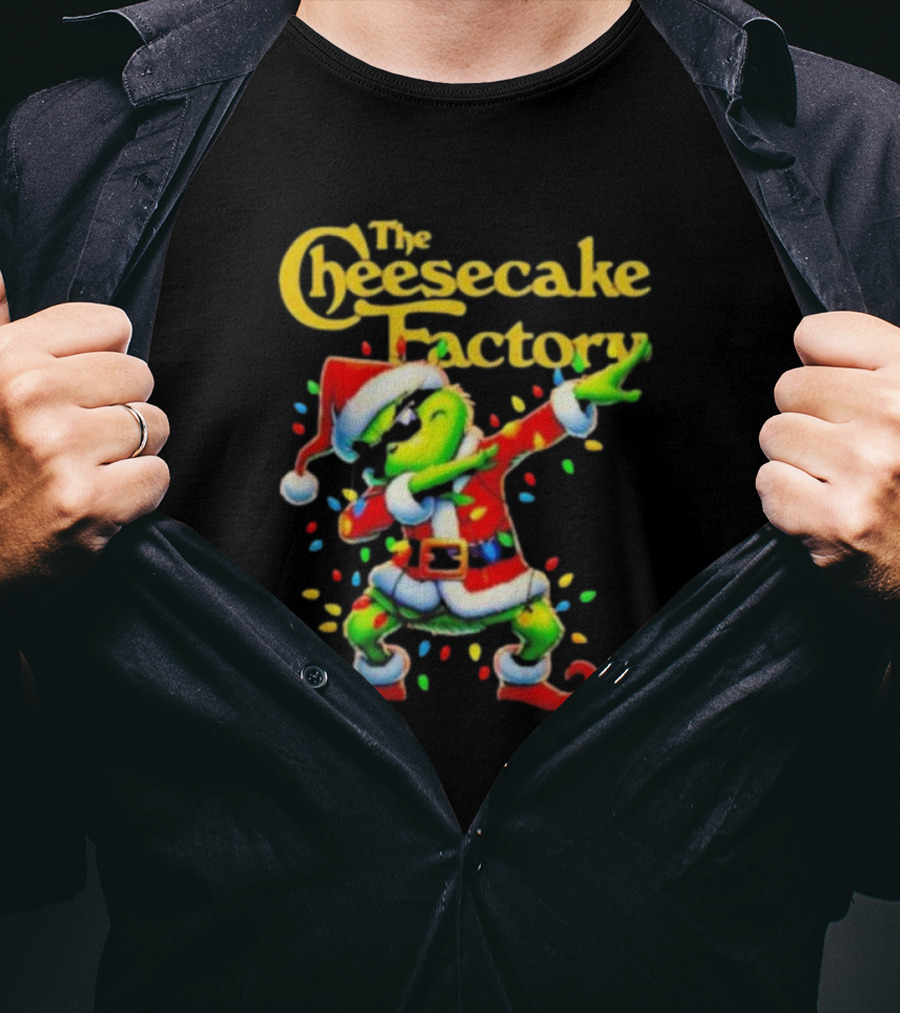 The Cheesecake Factory Santa Grinch Dabbing Merry Christmas T-Shirt