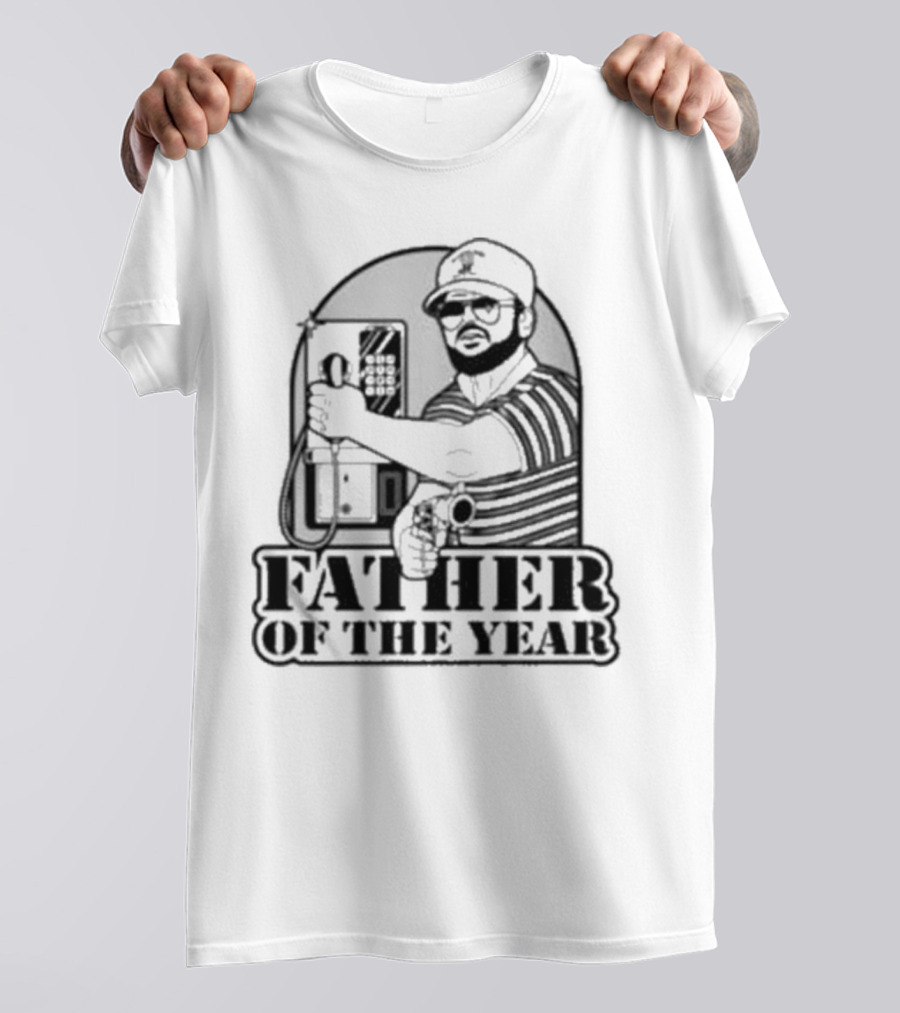 AK Guy Father Of The Year Phone Booth And Gun T-Shirt