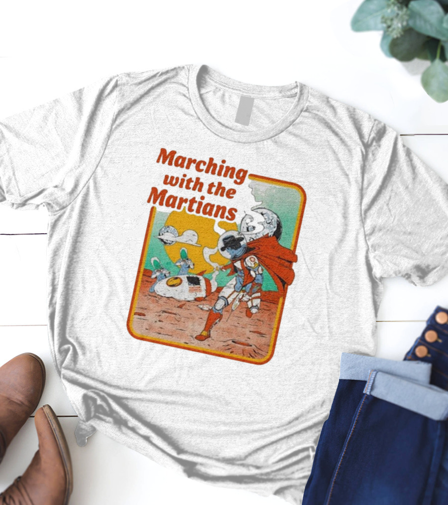 Marching With The Martians Dexter And The Moonrocks Retro Sci-Fi Adventure T-Shirt
