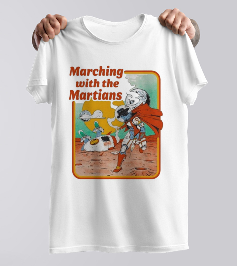 Marching With The Martians Dexter And The Moonrocks Retro Sci-Fi Adventure T-Shirt