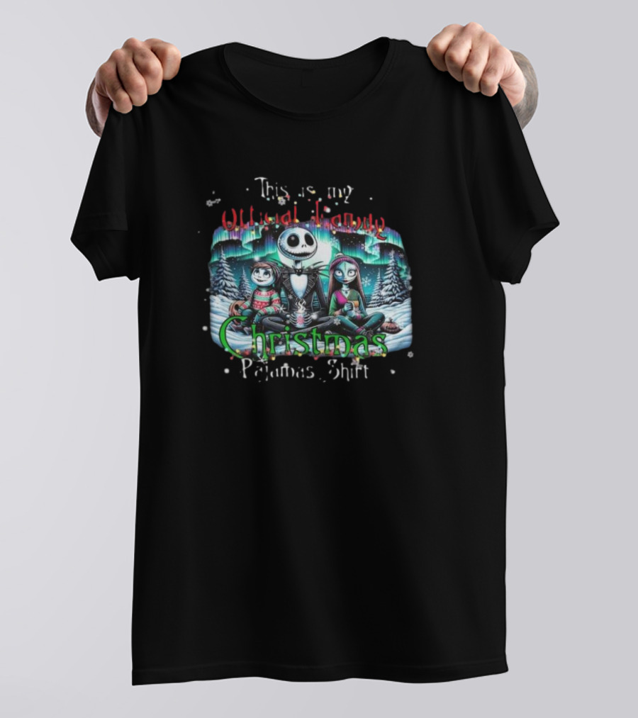 The Nightmare Before Christmas This Is My Official Family Christmas Pajamas Shirt T-Shirt