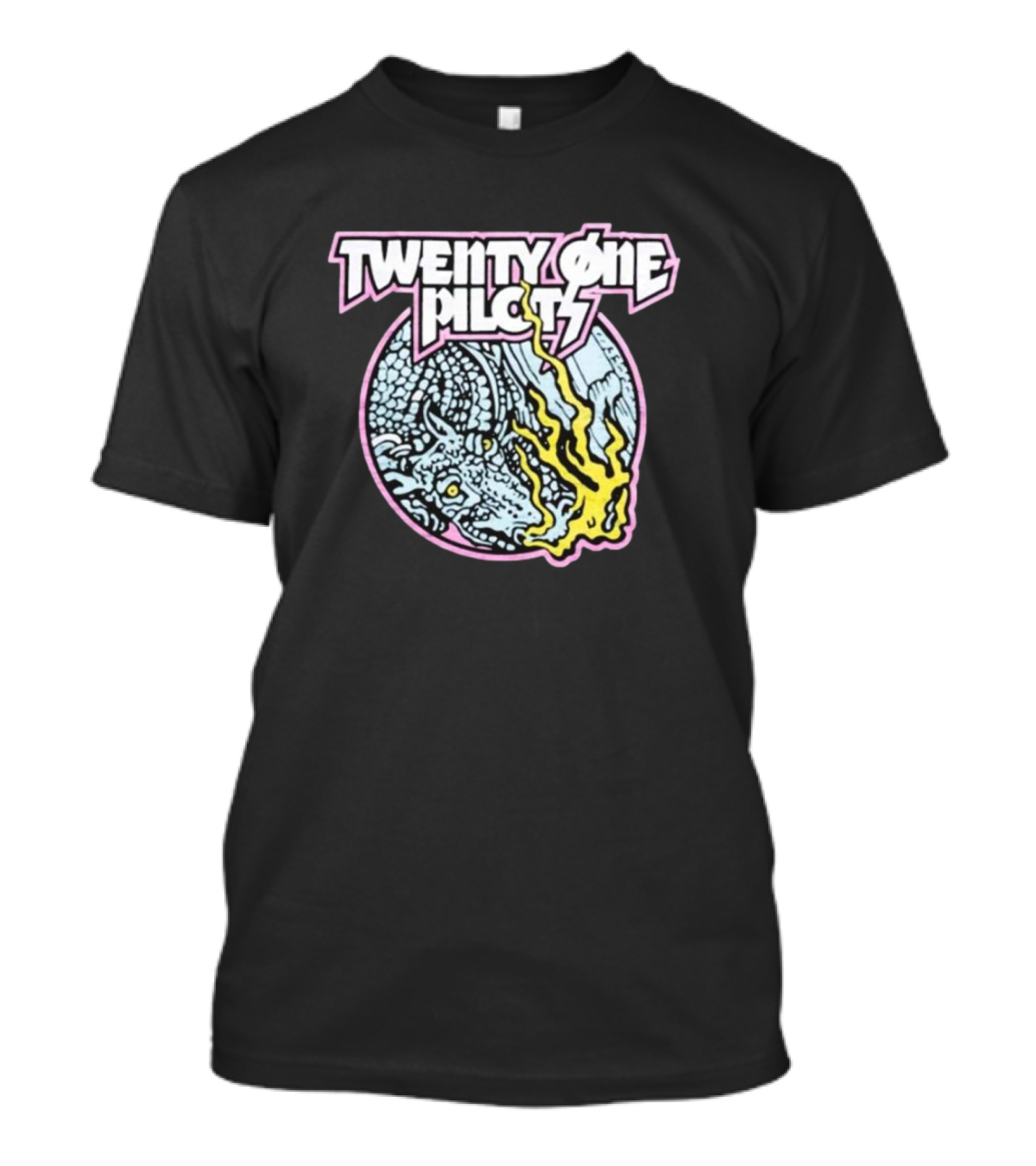Twenty One Pilots Fire Breathing Dragon Circle T-Shirt