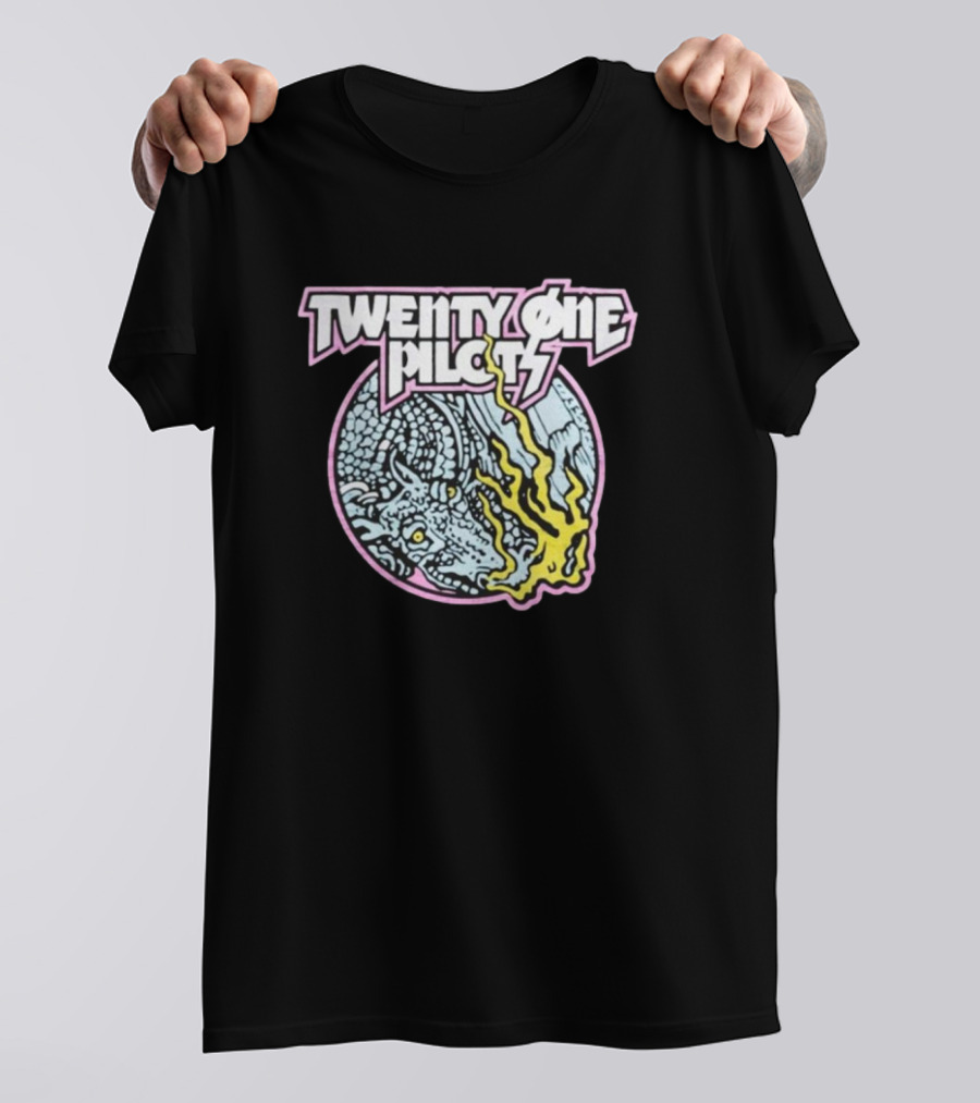 Twenty One Pilots Fire Breathing Dragon Circle T-Shirt