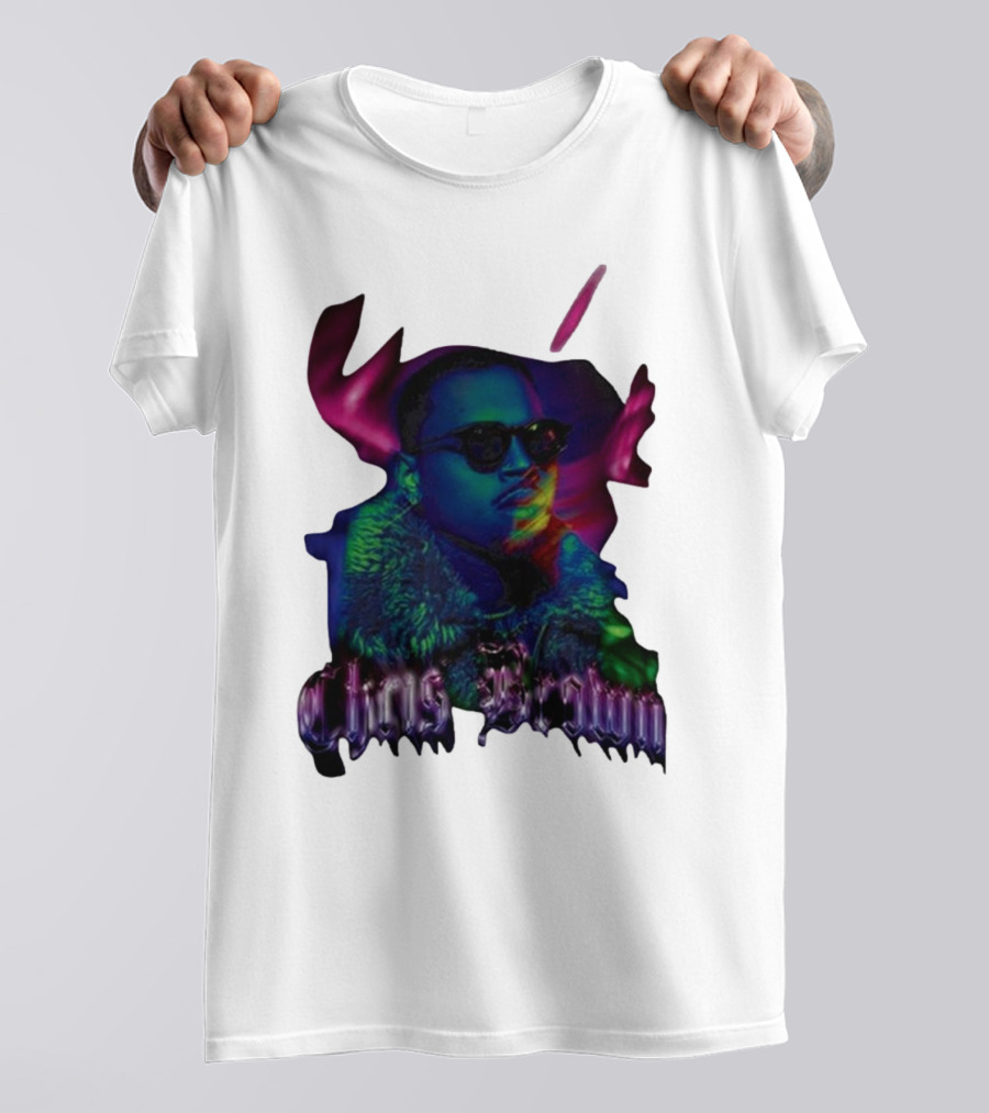 Chris Brown Psychedelic Northern Lights T-Shirt