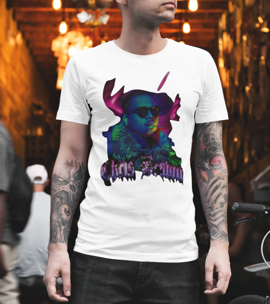 Chris Brown Psychedelic Northern Lights T-Shirt
