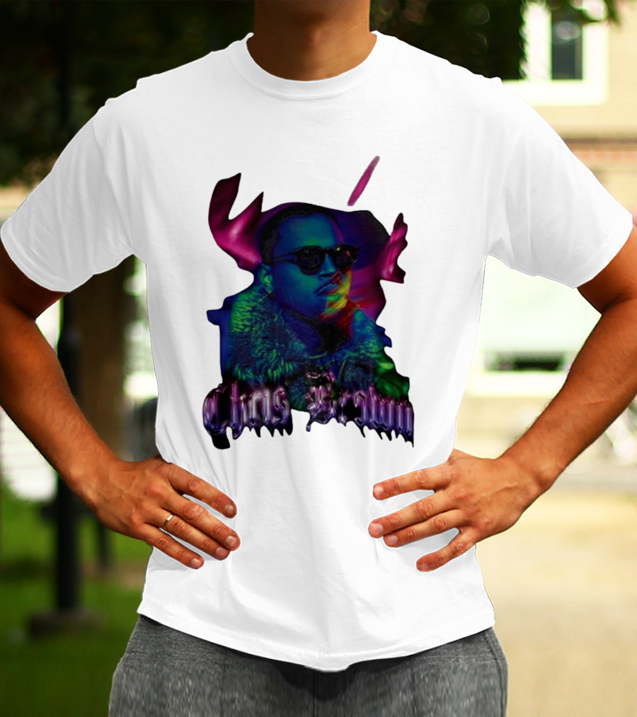 Chris Brown Psychedelic Northern Lights T-Shirt