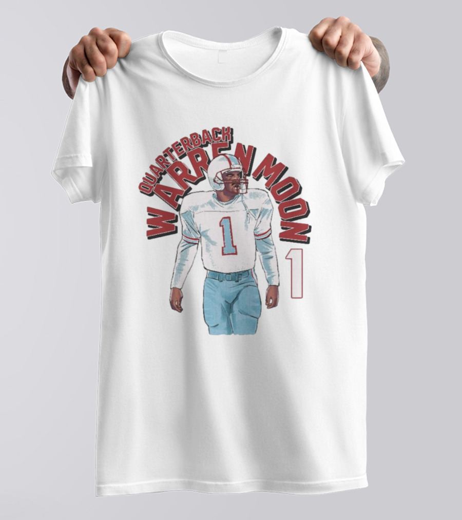 Warren Moon Quarterback Houston Oilers Number 1 T-Shirt
