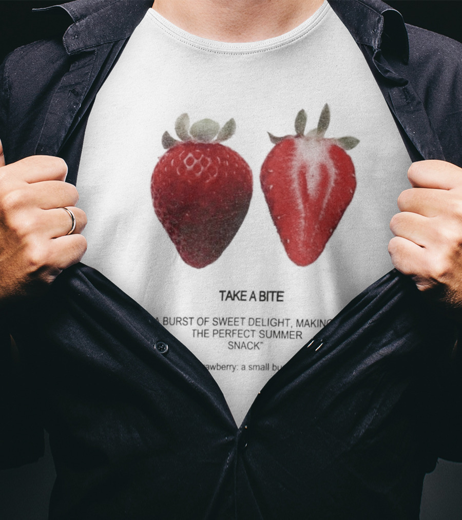Take A Bite A Burst Of Sweet Delight The Perfect Summer Snack Strawberry T-Shirt