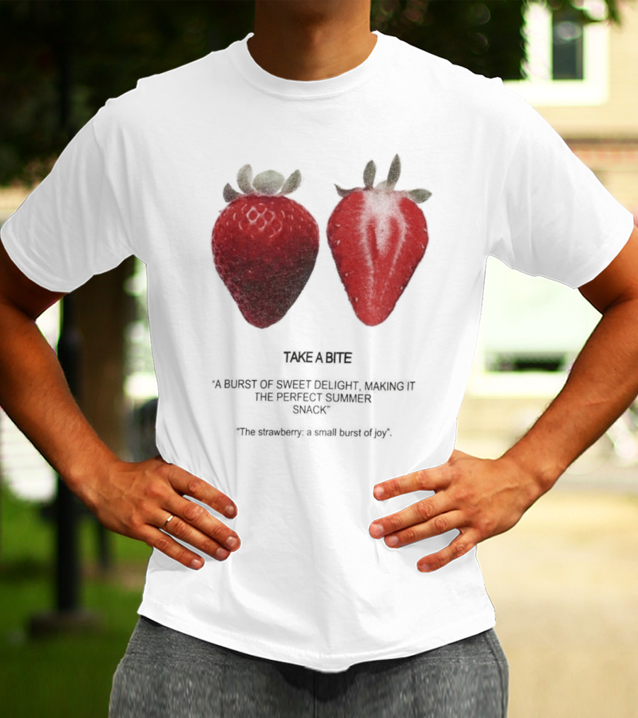 Take A Bite A Burst Of Sweet Delight The Perfect Summer Snack Strawberry T-Shirt