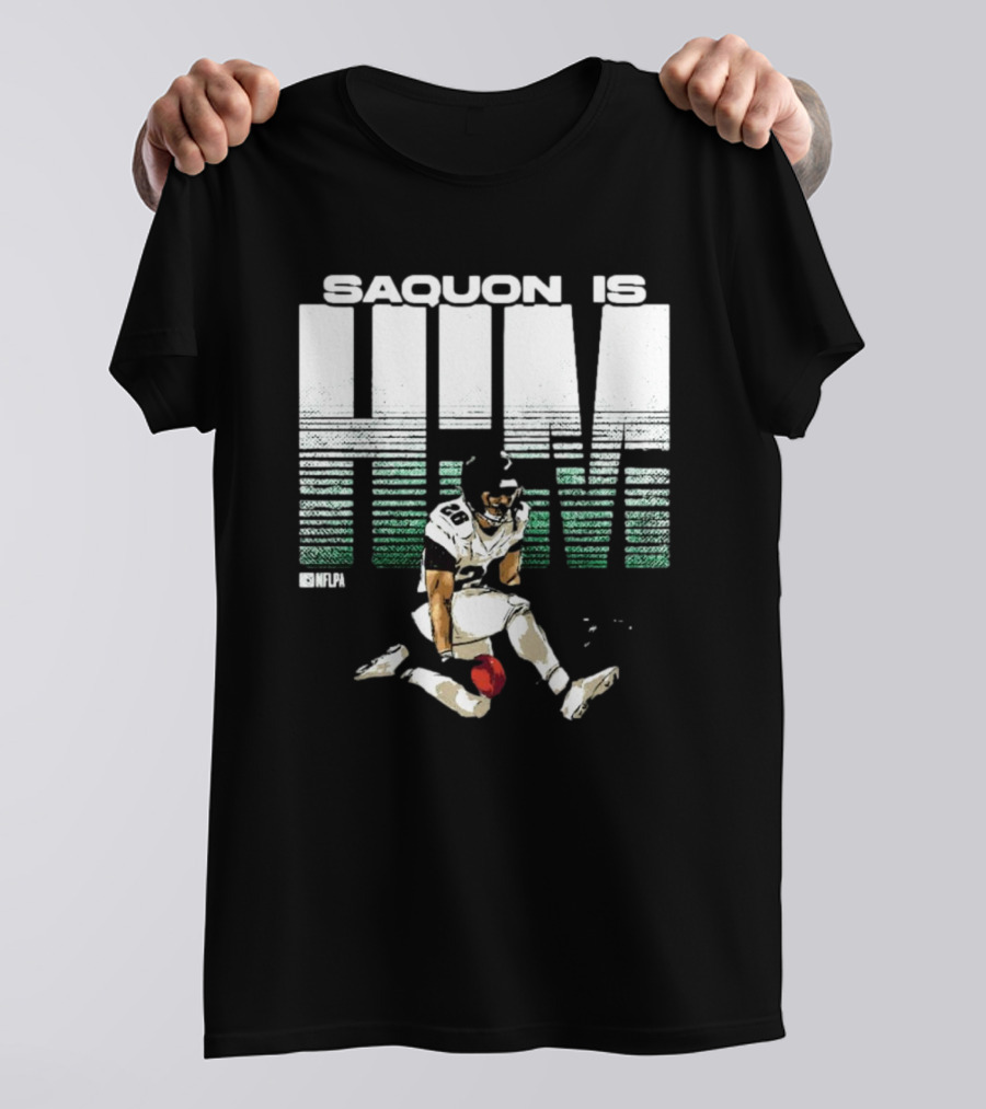 Saquon Is HIM NFLPA Signature Football T-Shirt