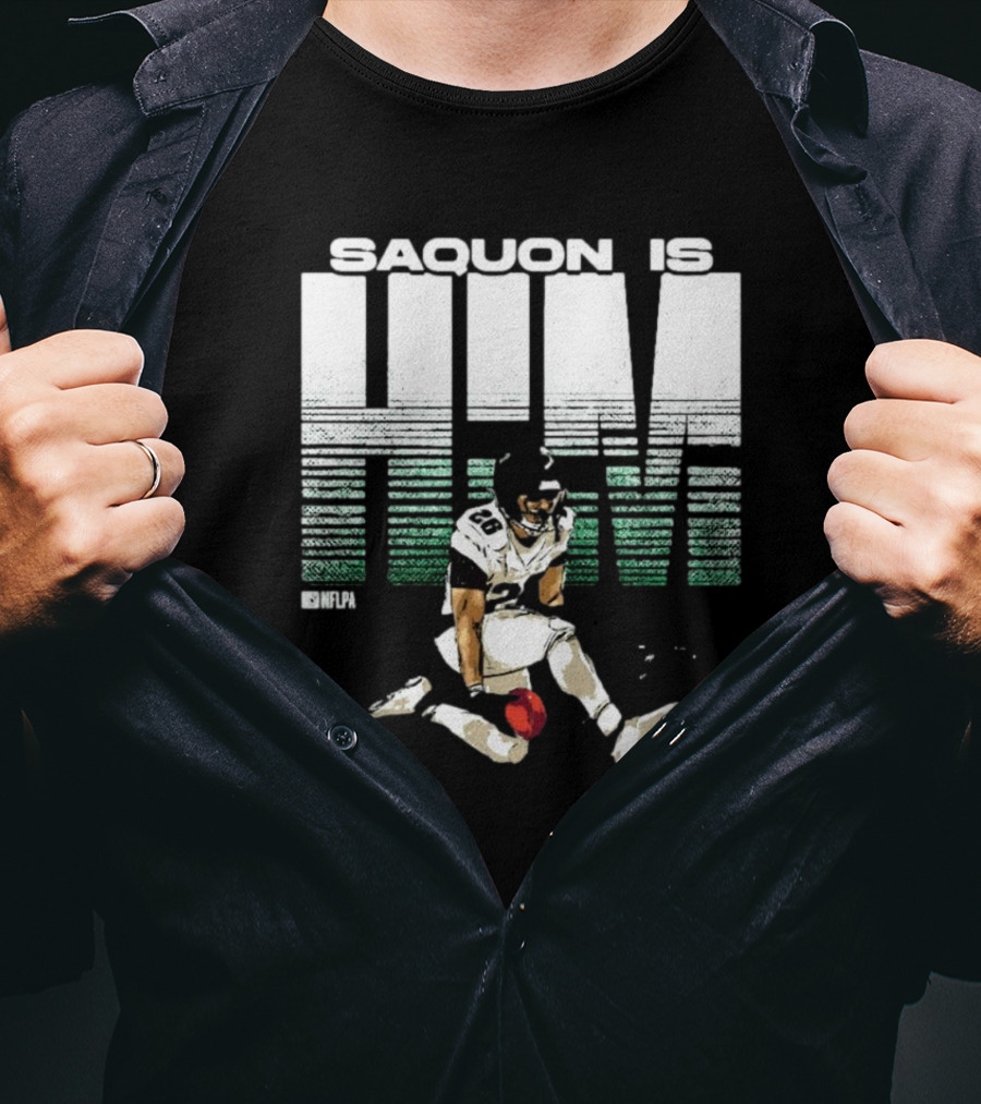 Saquon Is HIM NFLPA Signature Football T-Shirt