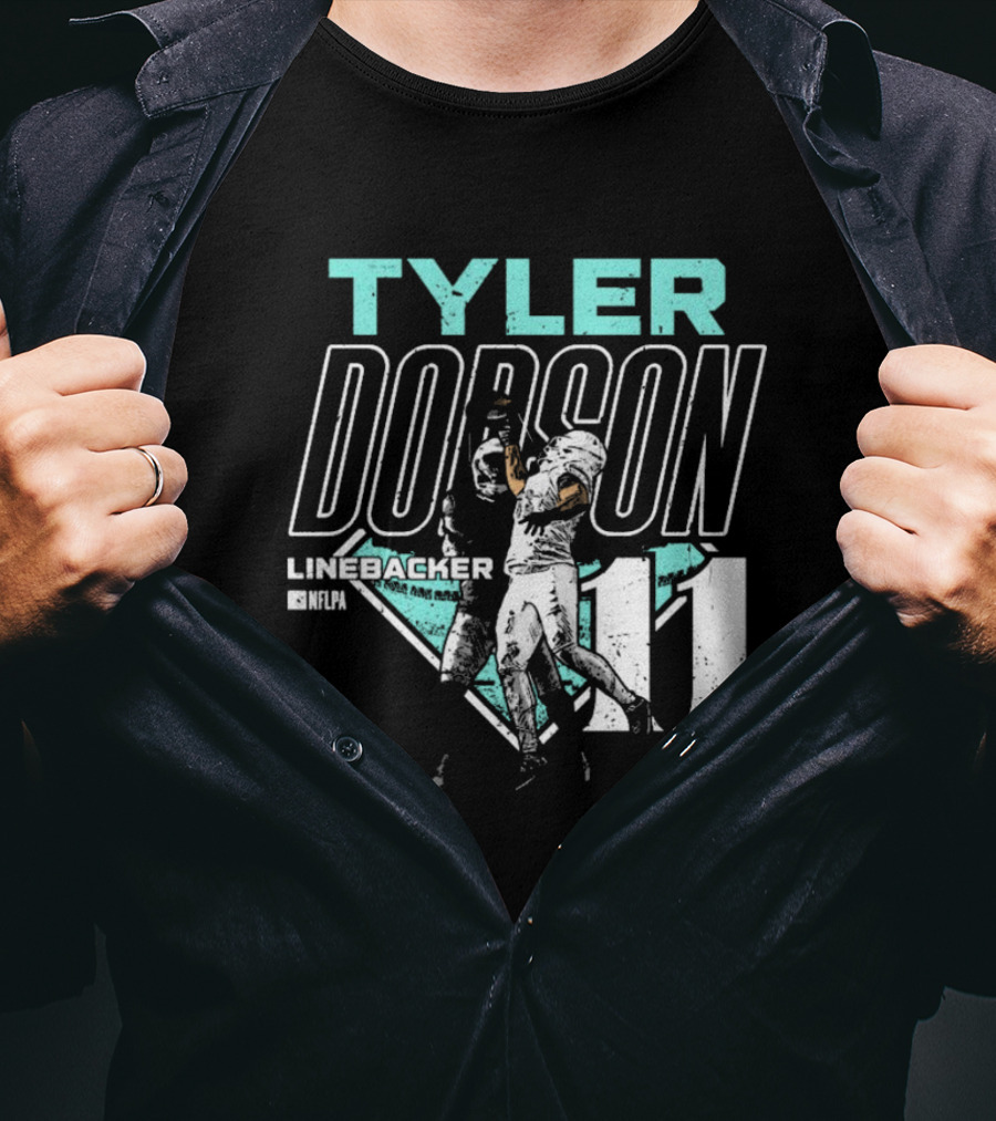 Tyler Dodson NFLPA Miami Dolphins Linebacker One-Handed Catch 11 T-Shirt