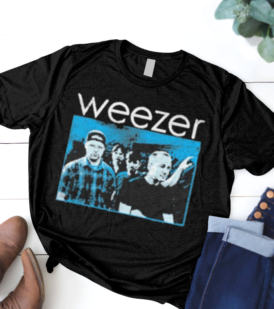 Weezer Band Blue Album Photo T-Shirt