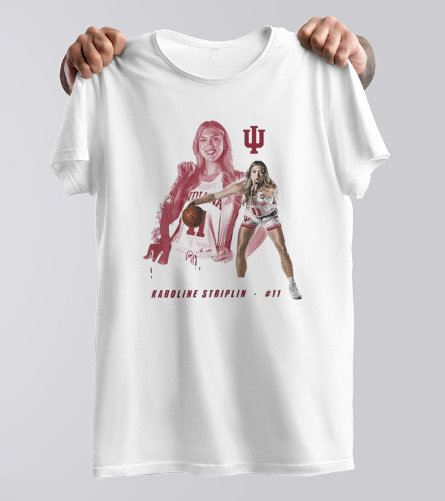 Karoline Striplin #11 Indiana Hoosiers Basketball IU T-Shirt