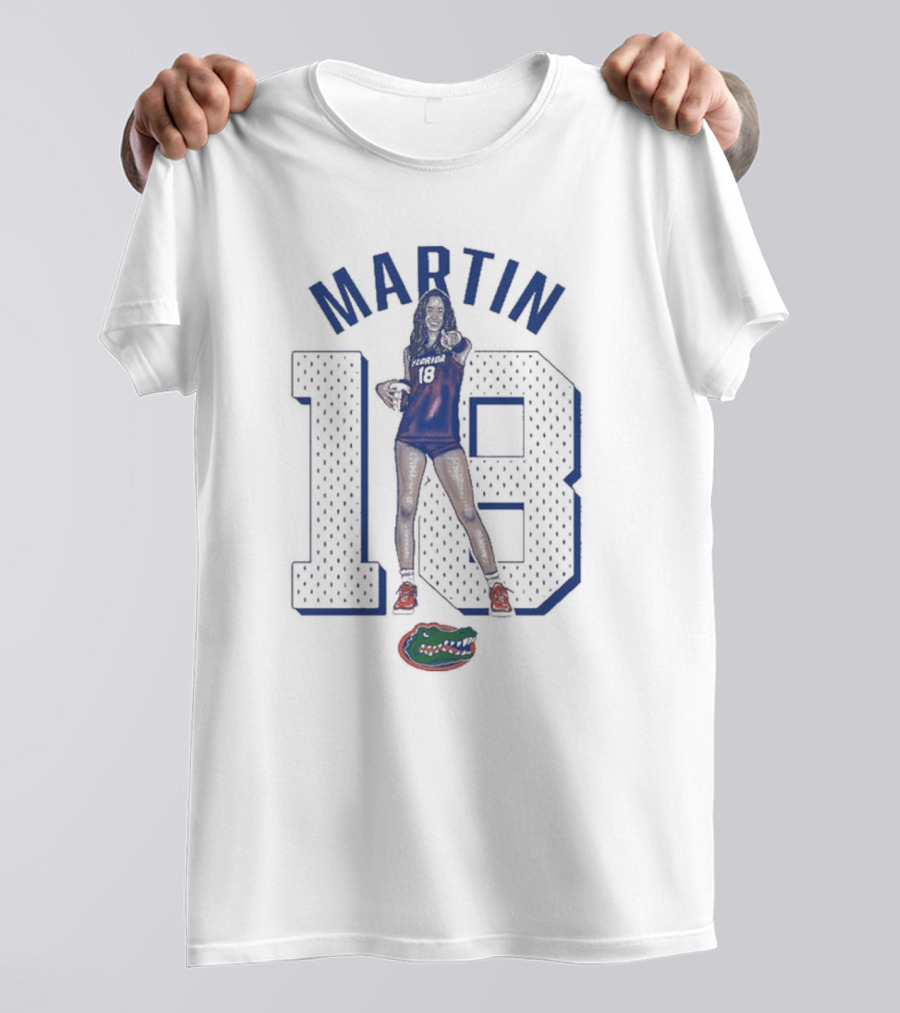 Martin 18 Florida Gators Cartoon T-Shirt
