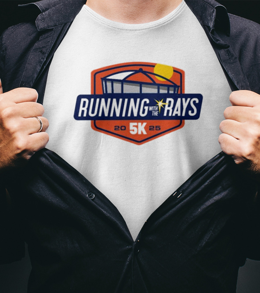 Running With The Rays 5K 2025 Tampa Bay Rays Stadium T-Shirt