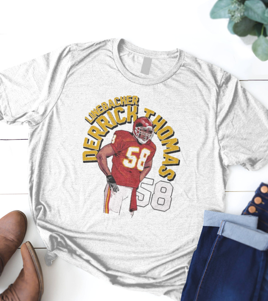 Linebacker Derrick Thomas 58 Kansas City Chiefs NFL T-Shirt
