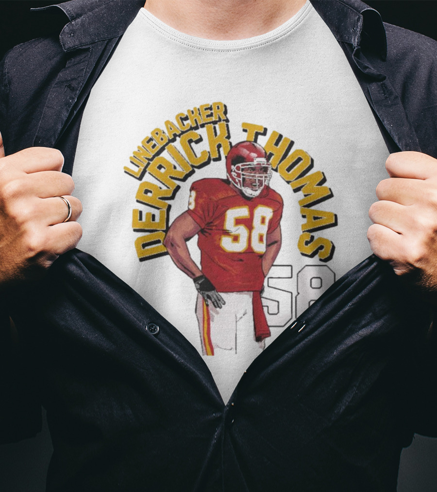 Linebacker Derrick Thomas 58 Kansas City Chiefs NFL T-Shirt