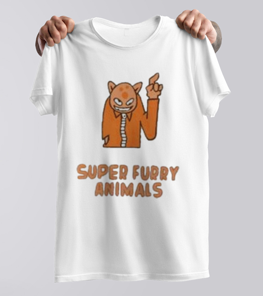 Super Furry Animals Cartoon Character Orange Creature T-Shirt